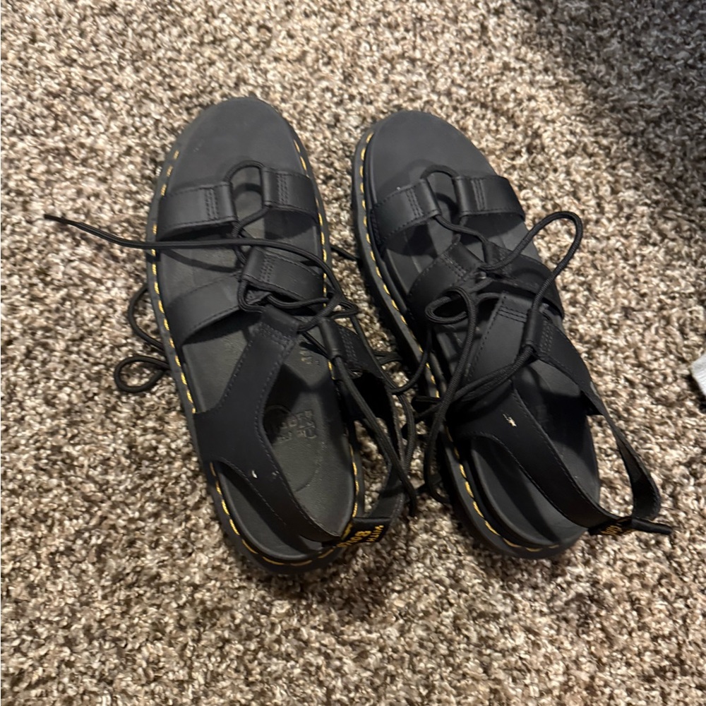Dr. Martens Nartilla Black Sandals Platform